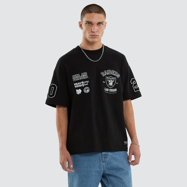 Las Vegas Raiders NFL Founded Loopback Tee Jet Black
