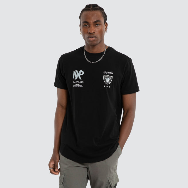 Las Vegas Raiders NFL Script Tee Jet Black