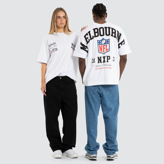 Melbourne City Loopback Raptor Tee Optical White