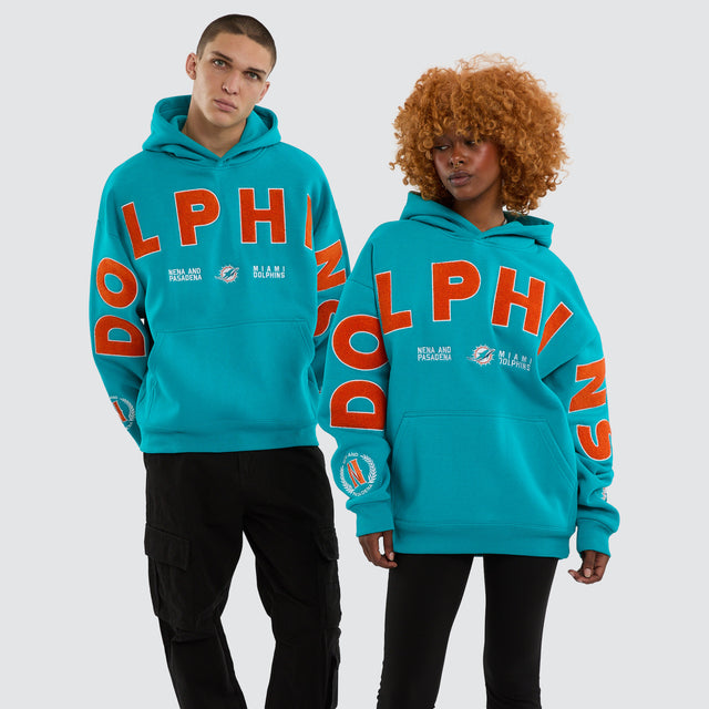 Miami Dolphins NFL Arch Hoodie Aqua