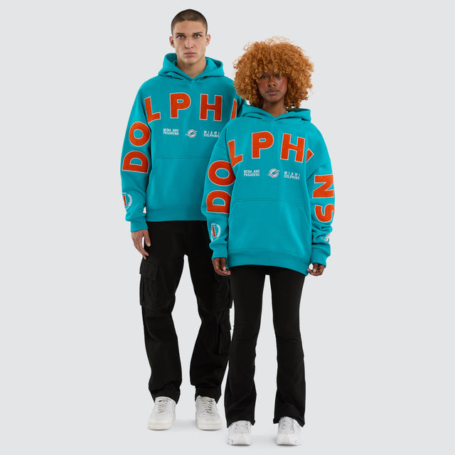 Miami Dolphins NFL Arch Hoodie Aqua