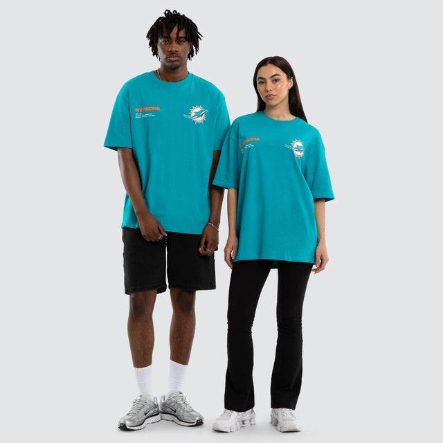 Miami Dolphins NFL Driven Tee Aqua