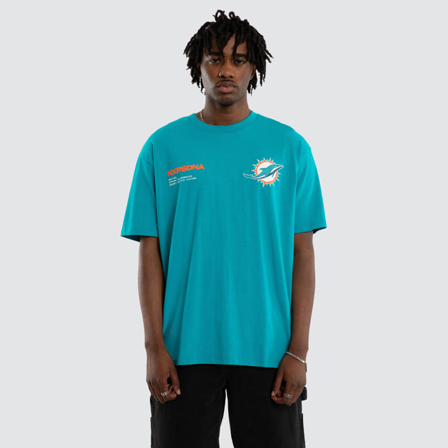 Miami Dolphins NFL Driven Tee Aqua