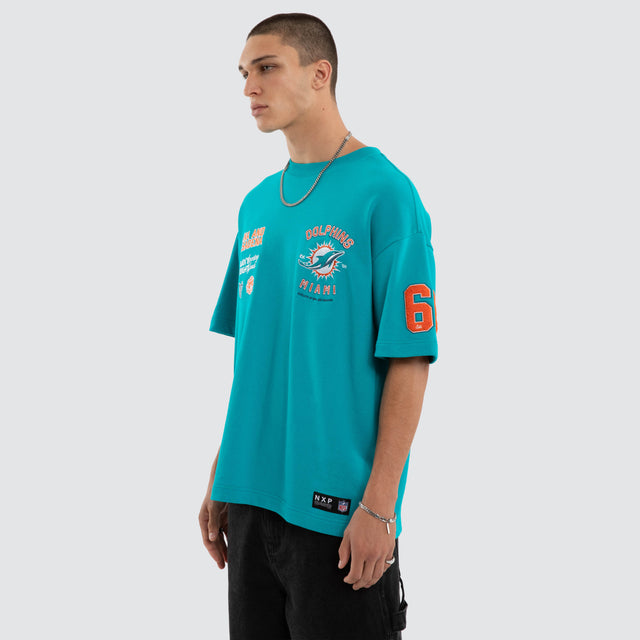 Miami Dolphins NFL Founded Loopback Tee Aqua