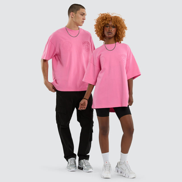 Miami Dolphins NFL Crest Loopback Tee Pink