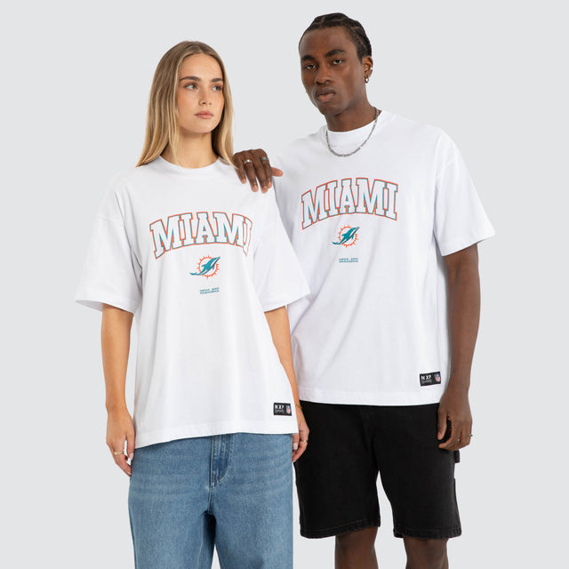 Miami Dolphins NFL Athletic Tee Optical White