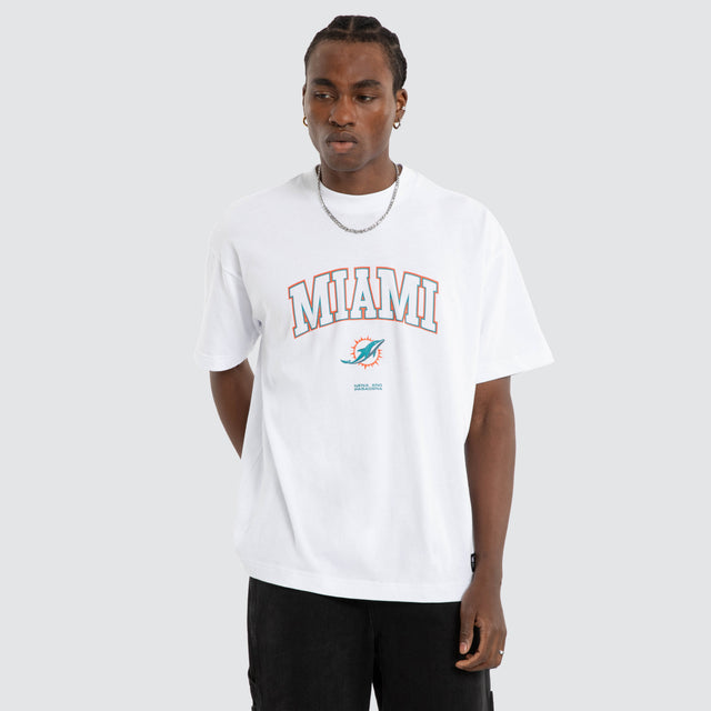 Miami Dolphins NFL Athletic Tee Optical White
