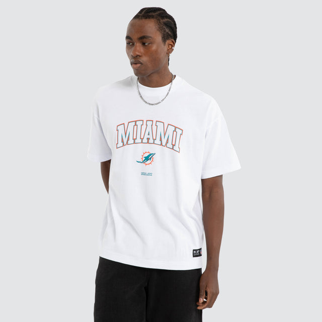 Miami Dolphins NFL Athletic Tee Optical White