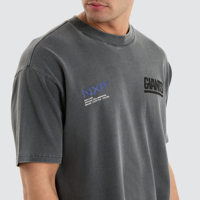 New York Giants NFL Box Fit Tee Pigment Charcoal