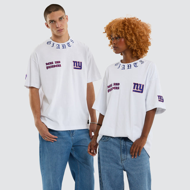 New York Giants NFL Shield Tee Optical White