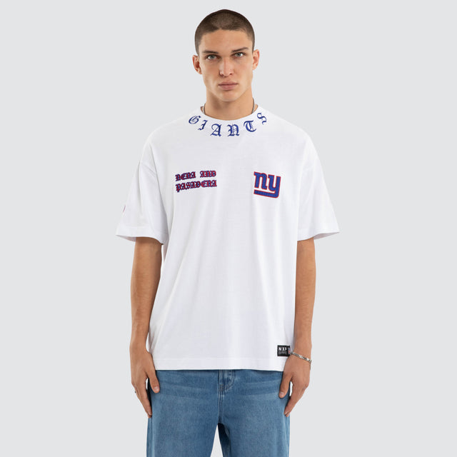 New York Giants NFL Shield Tee Optical White