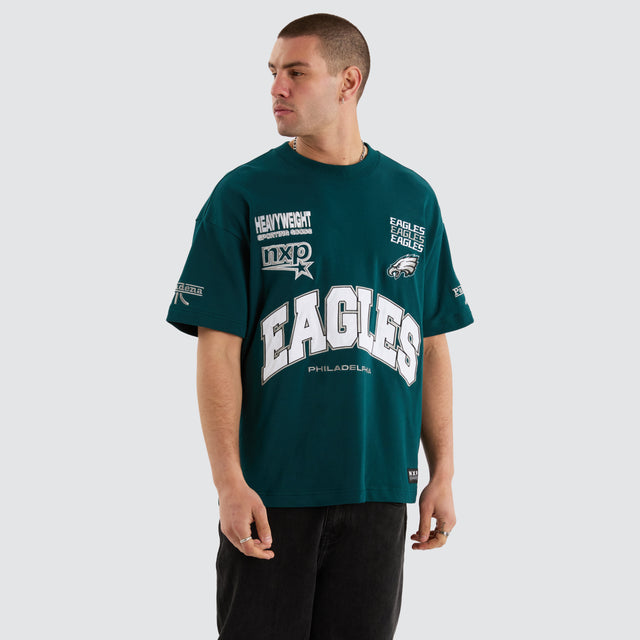 Philadelphia Eagles NFL Loopback Raptor Tee Midnight Green