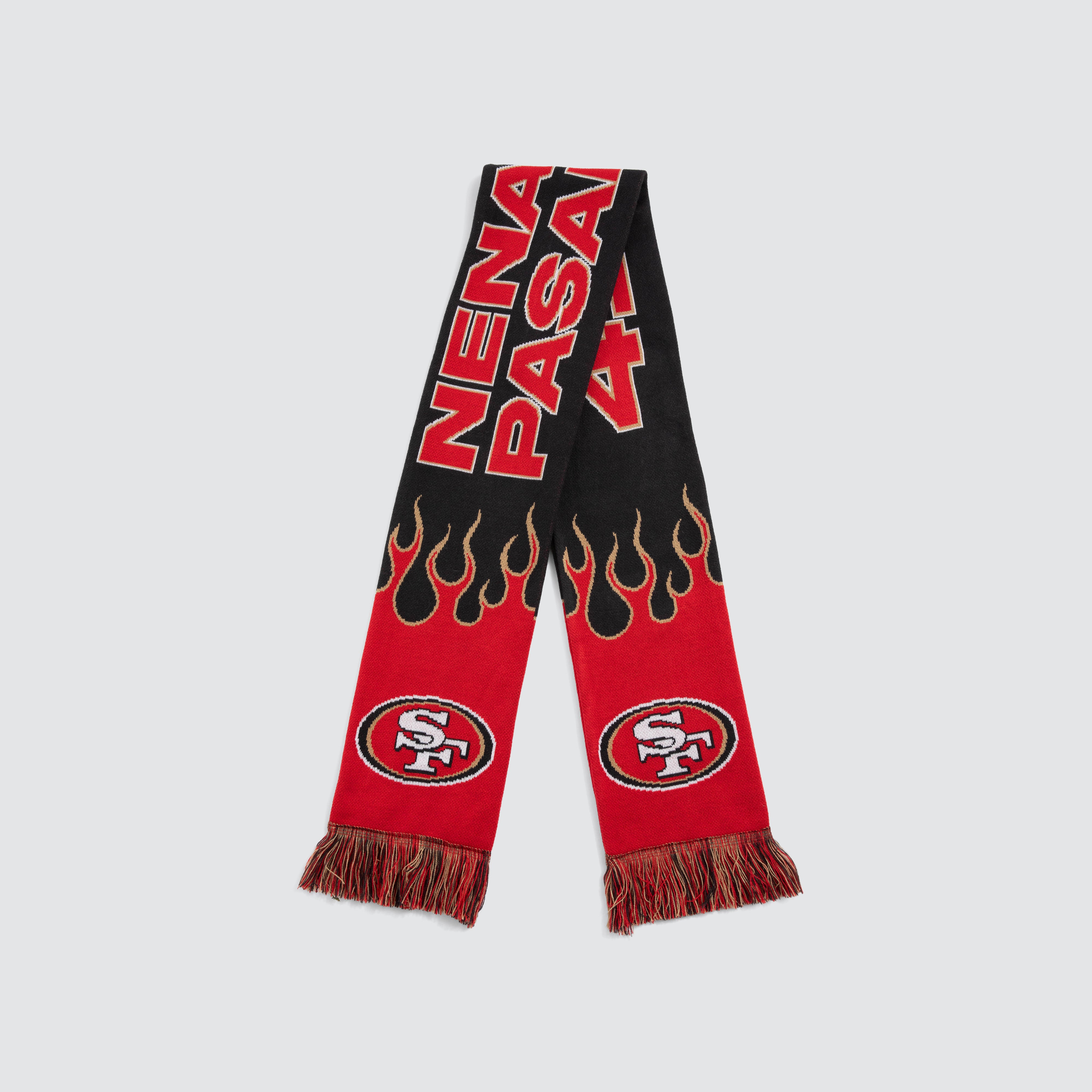 NXP x NFL San Francisco 49ers NFL Fringe Scarf in Red | Neverland