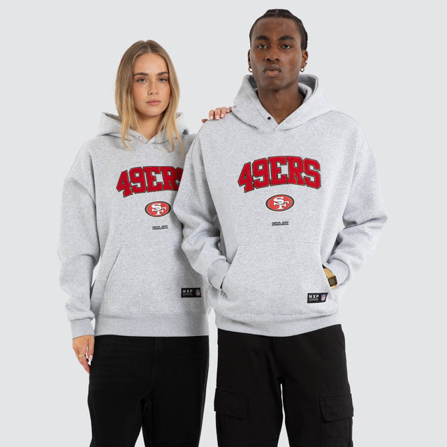 San Francisco 49ers NFL Athletic Box Fit Hoodie Grey Marle