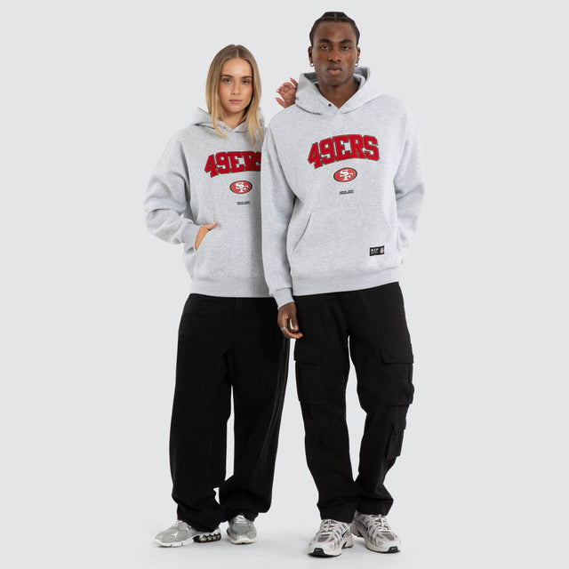 San Francisco 49ers NFL Athletic Box Fit Hoodie Grey Marle