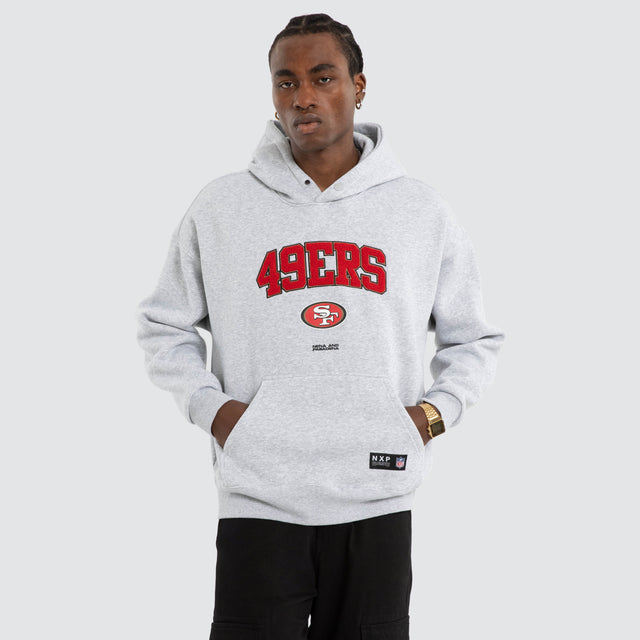San Francisco 49ers NFL Athletic Box Fit Hoodie Grey Marle