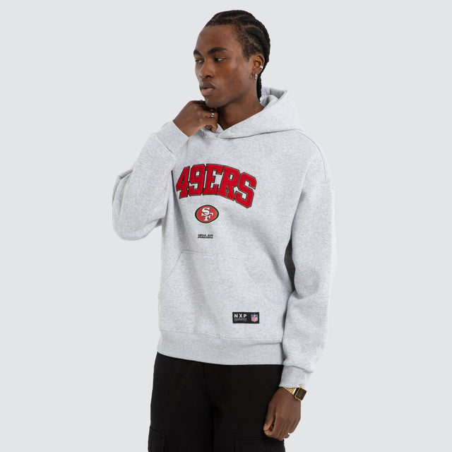 San Francisco 49ers NFL Athletic Box Fit Hoodie Grey Marle