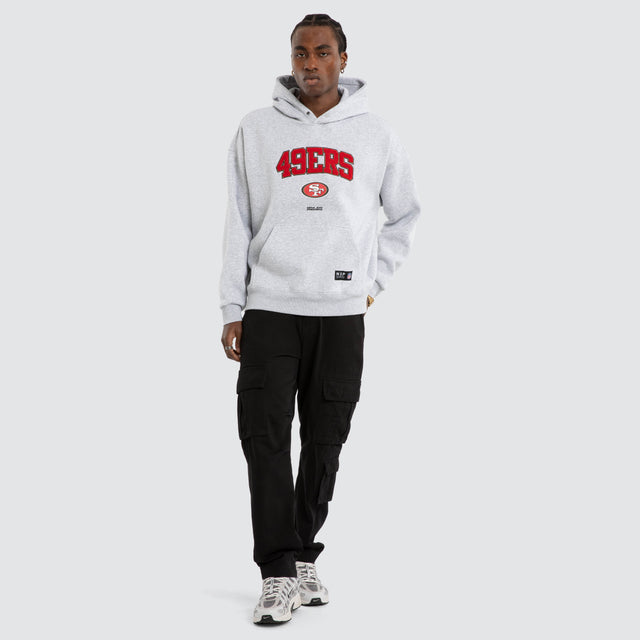 San Francisco 49ers NFL Athletic Box Fit Hoodie Grey Marle