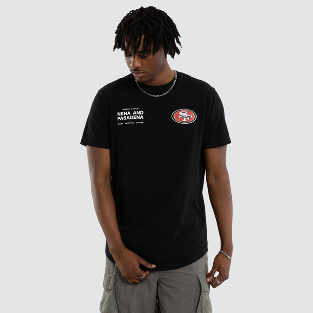 San Francisco 49ers NFL Vertical Tee Jet Black