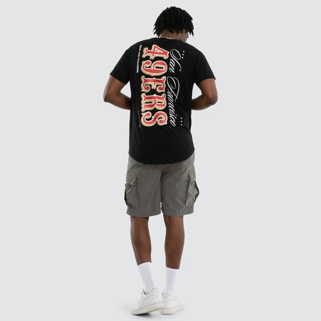 San Francisco 49ers NFL Vertical Tee Jet Black