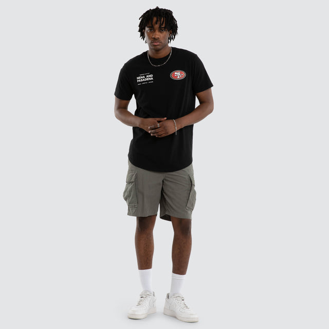 San Francisco 49ers NFL Vertical Tee Jet Black