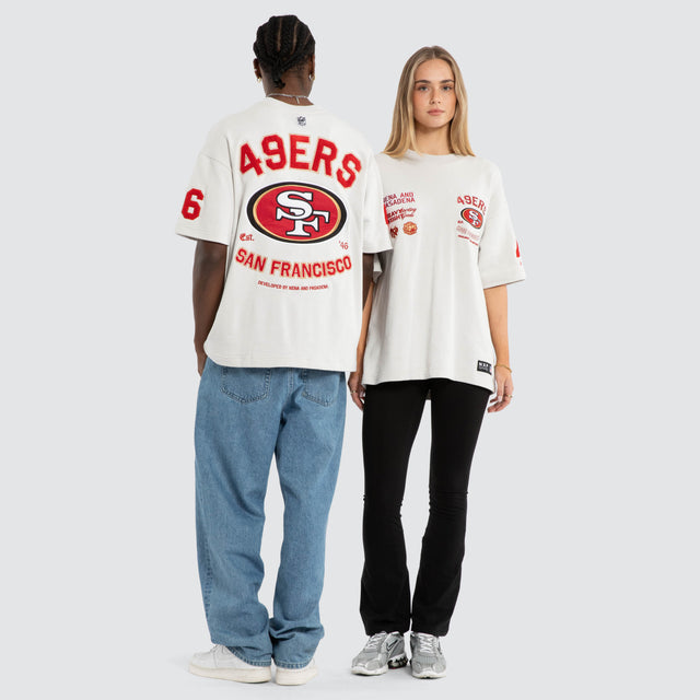 San Francisco 49ers NFL Founded Loopback Tee Glacier Grey