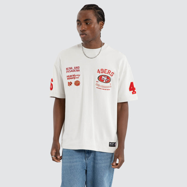 San Francisco 49ers NFL Founded Loopback Tee Glacier Grey