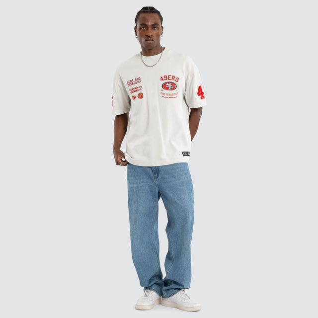 San Francisco 49ers NFL Founded Loopback Tee Glacier Grey
