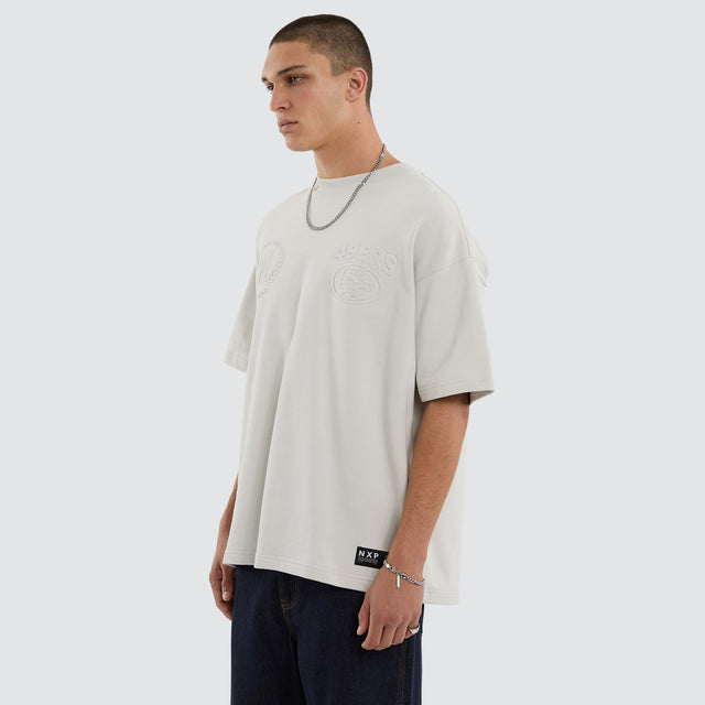 San Francisco 49ers NFL Crest Loopback Tee Glacier Grey