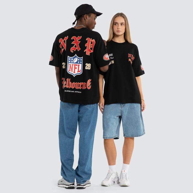 San Francisco 49ers NFL Melbourne City Loopback Raptor Tee Jet Black