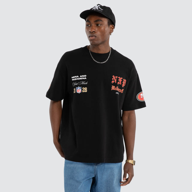 San Francisco 49ers NFL Melbourne City Loopback Raptor Tee Jet Black
