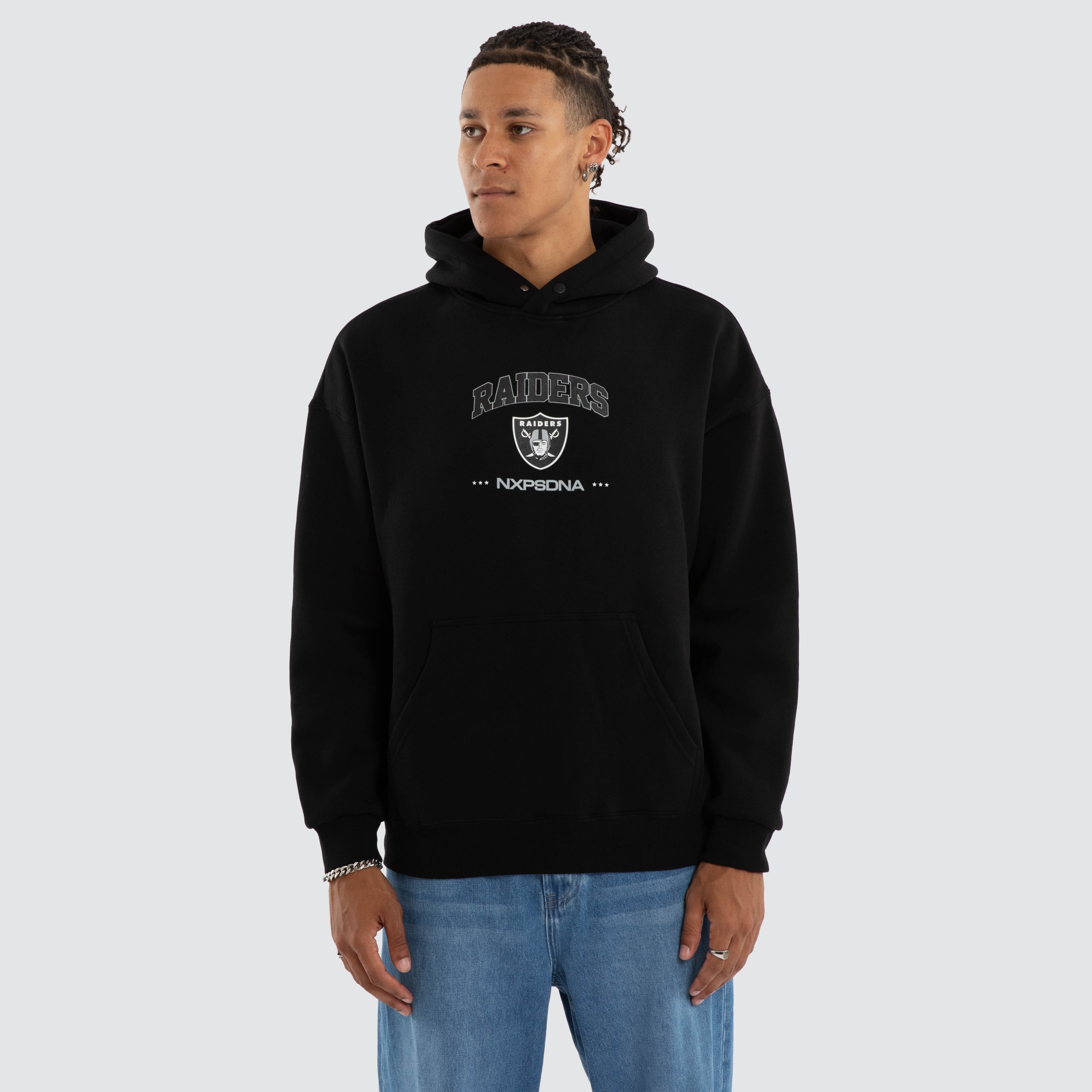 NXP x NFL Las Vegas Raiders NFL Relaxed Hoodie in Black