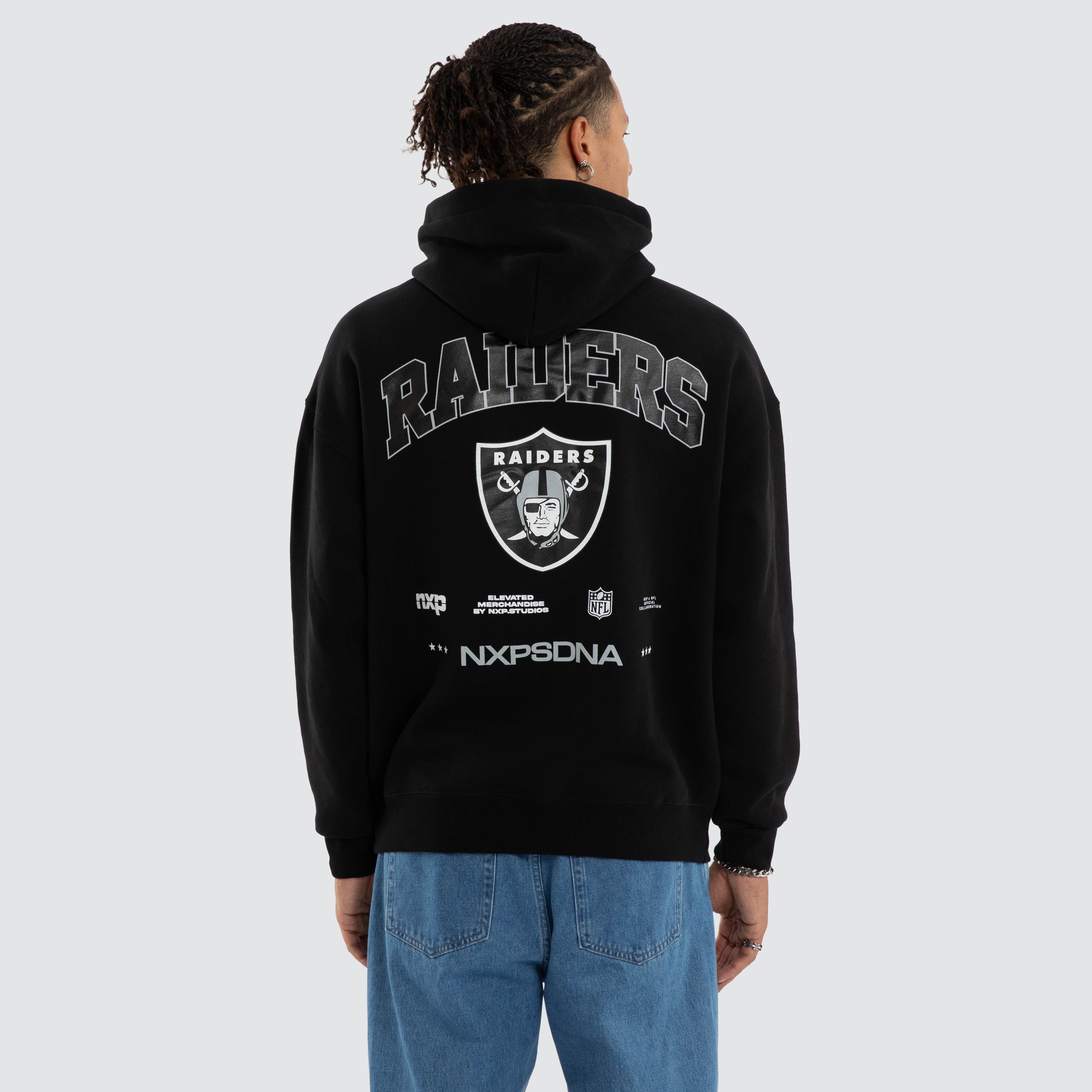 NXP x NFL Las Vegas Raiders NFL Relaxed Hoodie in Black