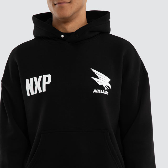 Adelaide Crows AFL Champions Box Fit Hoodie Jet Black