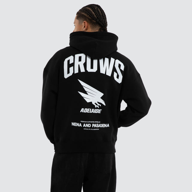 Adelaide Crows AFL Champions Box Fit Hoodie Jet Black