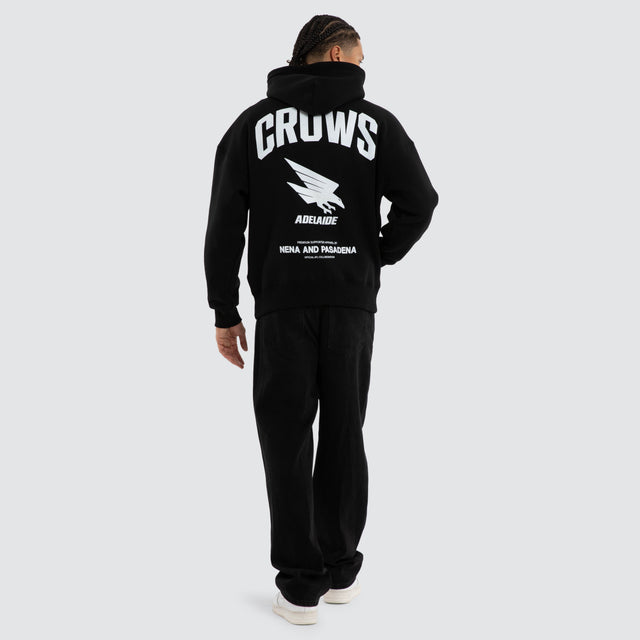 Adelaide Crows AFL Champions Box Fit Hoodie Jet Black