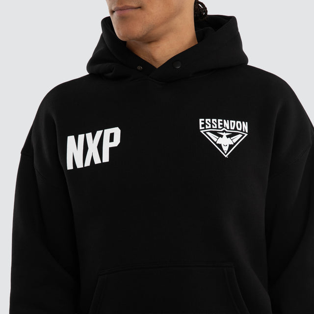 Essendon Bombers AFL Champions Box Hoodie Jet Black