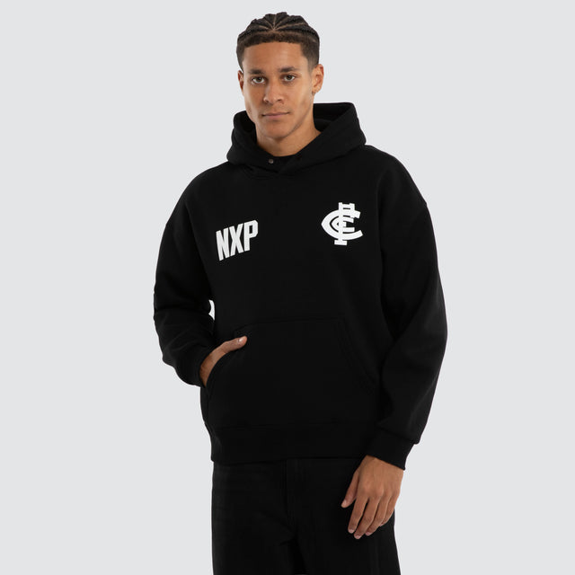 Carlton Blues AFL Champions Box Fit Hoodie Jet Black