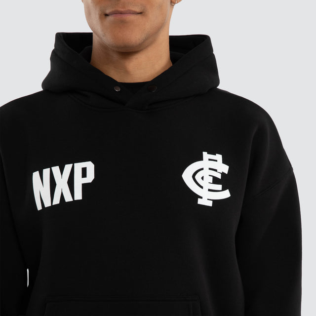 Carlton Blues AFL Champions Box Fit Hoodie Jet Black