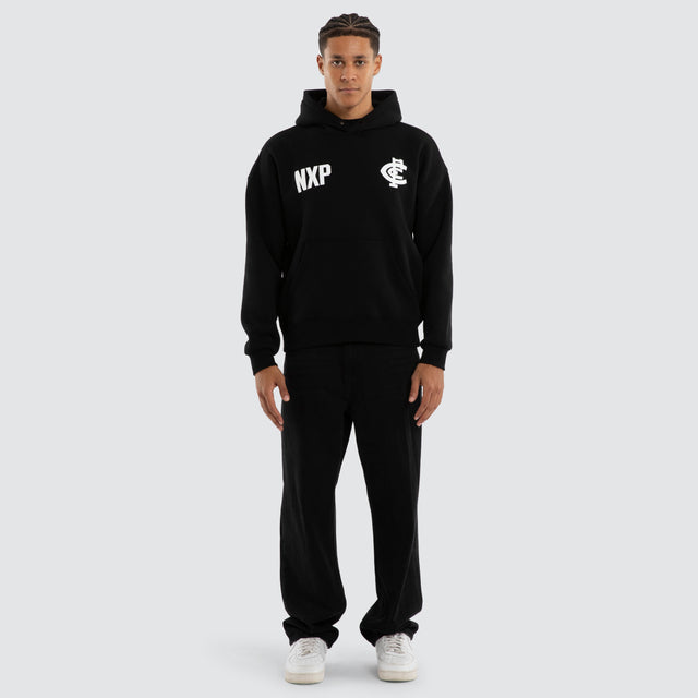 Carlton Blues AFL Champions Box Fit Hoodie Jet Black
