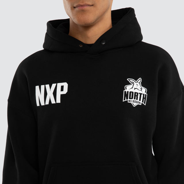 North Melbourne Kangaroos Champions Box Fit Hoodie Jet Black
