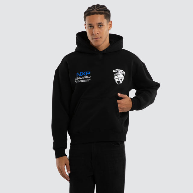 Western Bulldogs Grand Box Fit Hoodie Jet Black