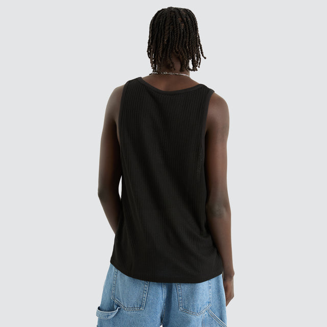 Byron Knit Singlet Black