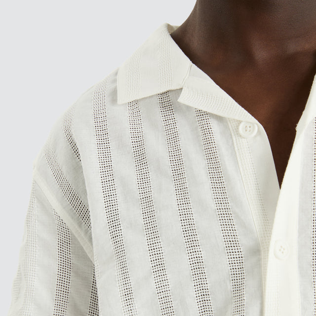 Breeze Resort Crop Shirt Off White