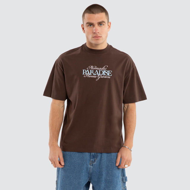 Home Grown Street Tee Chocolate Brown