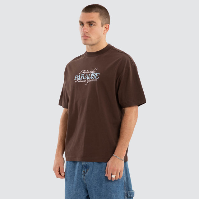 Home Grown Street Tee Chocolate Brown