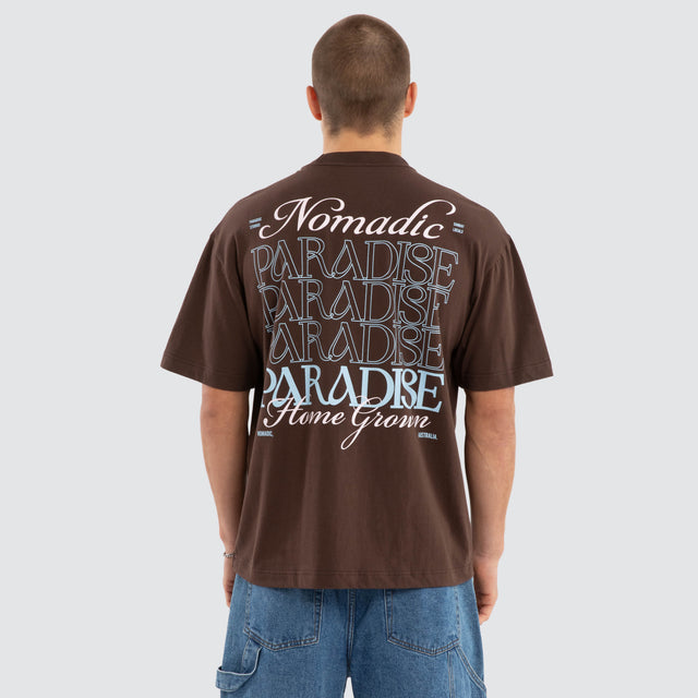 Home Grown Street Tee Chocolate Brown