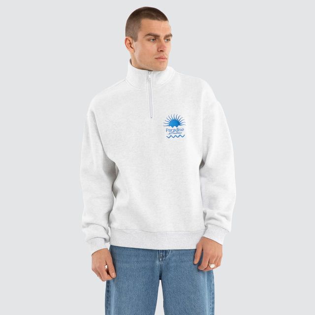 Sunbathe 1/4 Zip Sweater Snow Marle