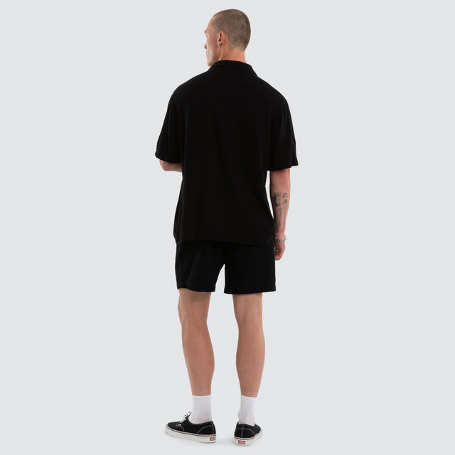Florisim Cropped Resort Shirt Jet Black