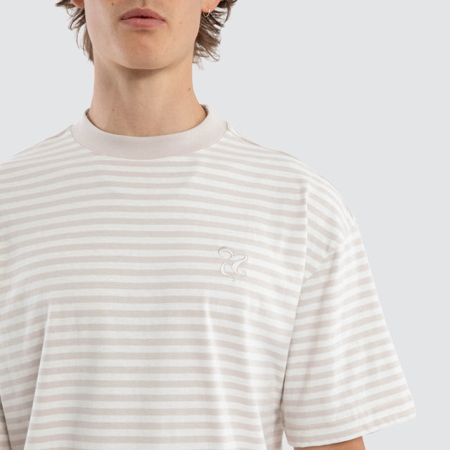 Coasta Street Tee Grey/White Stripe